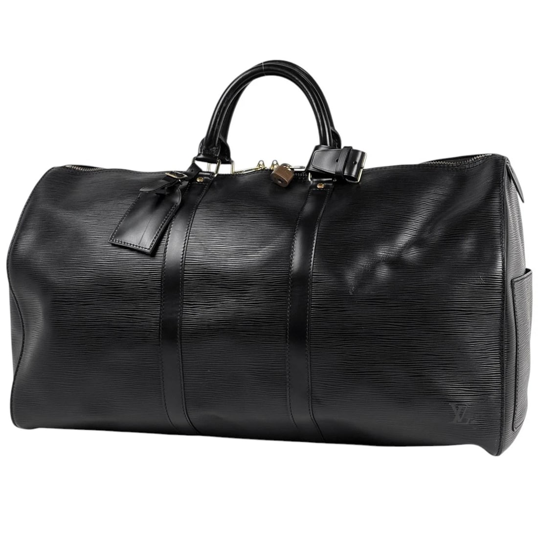 LOUIS VUITTON KEEPALL50 HAND BAG EPI NOIR (BLACK): Louis Vuitton keepall50 Hand Bag Epi Noir (Black) Brand: Louis Vuitton Type/Style: Hand Bag Material: Epi Color: Noir (Black) Size: Width 52cm(20.5") Height 28.5cm(11.2") Depth 22cm(8.7") Accessor