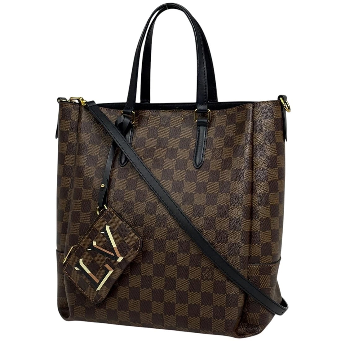 LOUIS VUITTON BELMONT NVMM 2WAY TOTE BAG DAMIER: Louis Vuitton Belmont NVMM 2WAY Tote Bag Damier Brand: Louis Vuitton Type/Style: Tote Bag Material: Damier Color: Brown Size: Width 26cm(10.2") Height 31cm(12.2") Depth 16cm(6.3") Accessories: Non