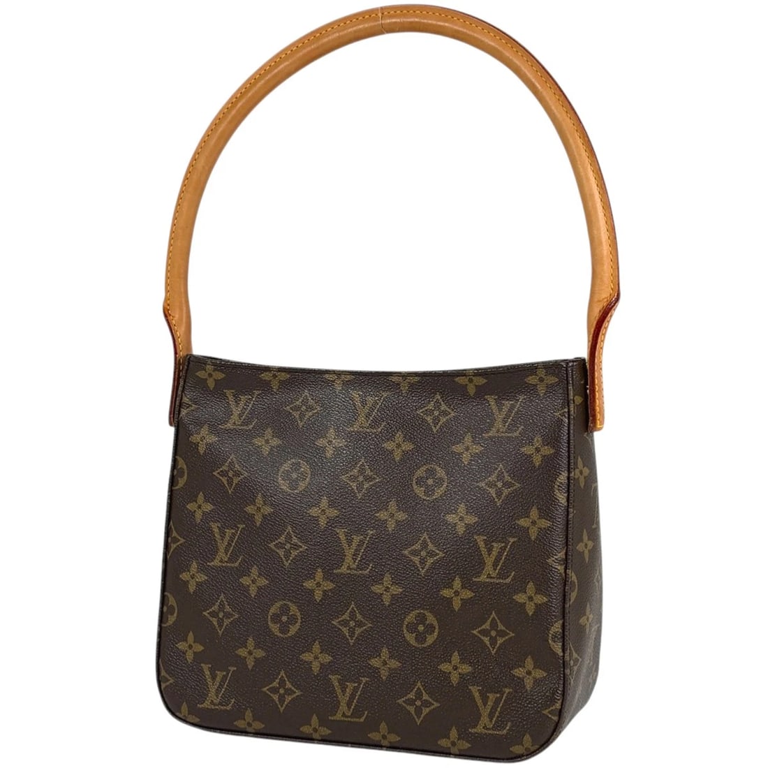 LOUIS VUITTON LOOPING MM ONE SHOULDER HAND BAG: Louis Vuitton Looping MM One shoulder Hand Bag Brand: Louis Vuitton Type/Style: Hand Bag Material: Monogram Color: Brown Size: Width 24cm(9.4") Height 21cm(8.3") Depth 10.5cm(4.1") Accessories: No