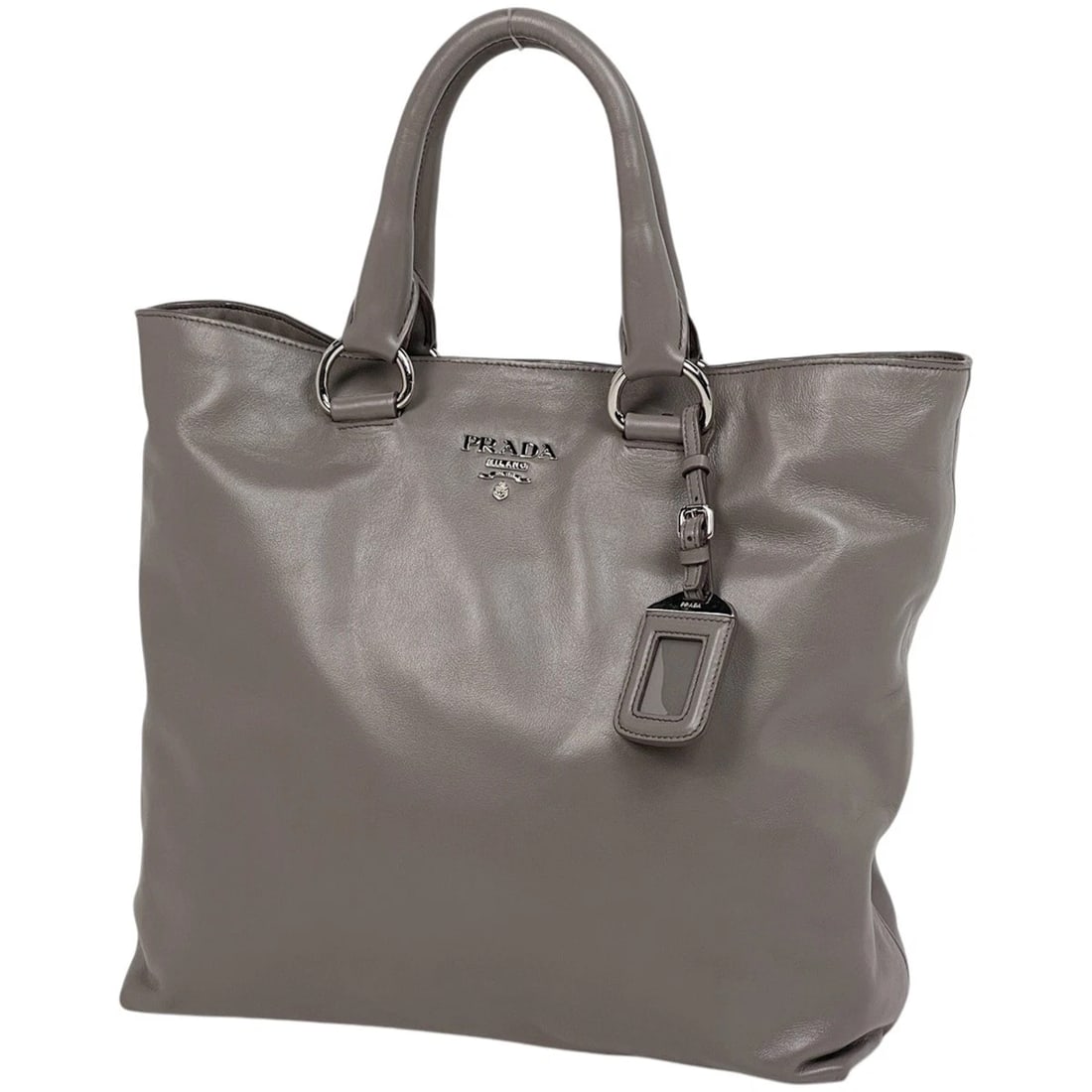 PRADA LOGO HAND BAG 2WAY HAND BAG LEATHER (1 of 6)