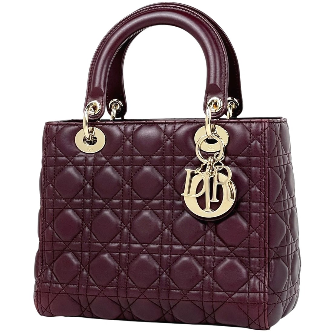 CHRISTIAN DIOR HAND BAG LEATHER BORDEAUX: Christian Dior Hand Bag leather Bordeaux Brand: Christian Dior Type/Style: Hand Bag Material: leather Color: Bordeaux Size: Width 24cm(9.4") Height 19.5cm(7.7") Depth 11cm(4.3") Accessories: None