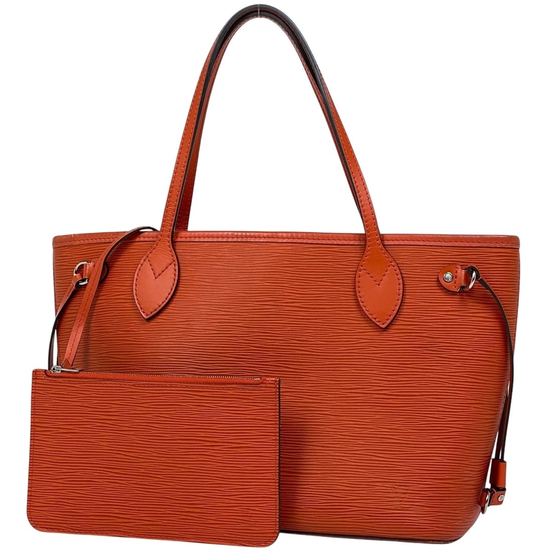 LOUIS VUITTON NEVER FULL PM TOTE BAG EPI PIMON: Louis Vuitton Never full PM Tote Bag Epi Pimon Brand: Louis Vuitton Type/Style: Tote Bag Material: Epi Color: Pimon (Orange) Size: Width 29cm(11.4") Height 22cm(8.7") Depth 13cm(5.1") Accessories: