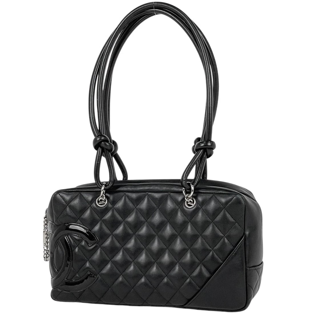 CHANEL CAMBON LINE BOWLING BAG LOGO MINI BOSTON BAG (1 of 8)
