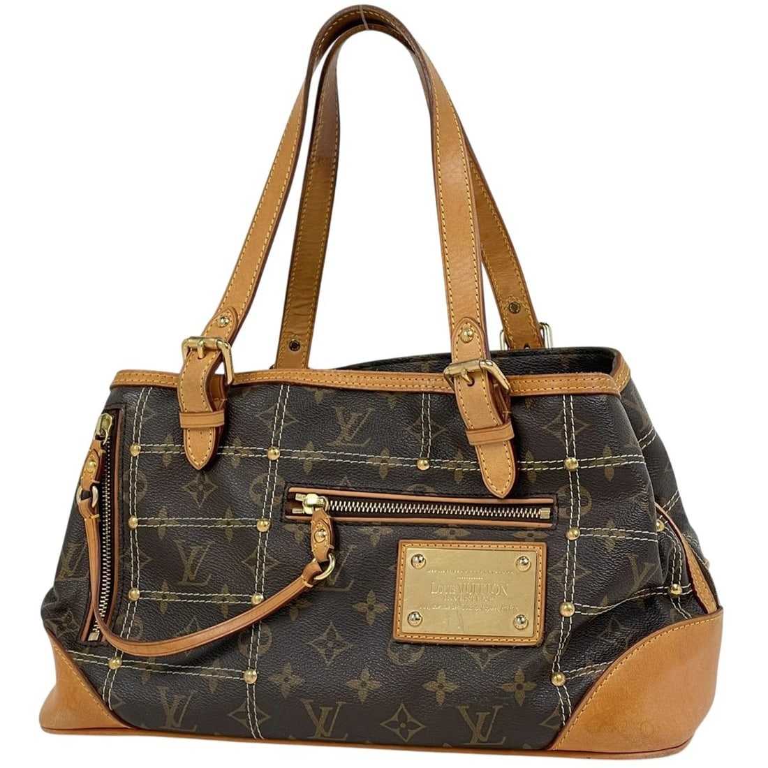 LOUIS VUITTON RIVETTE HAND BAG MONOGRAM BROWN: Louis Vuitton Rivette Hand Bag Monogram Brown Brand: Louis Vuitton Type/Style: Hand Bag Material: Monogram Color: Brown Size: Width 34cm (13.4") Height (median) 19cm (7.5") Depth 15cm (5.9")