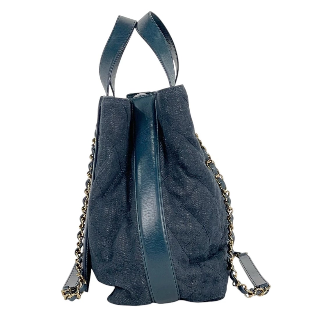 CHANEL (INTERLOCKING) CC LOGO CHAIN SHOULDER BAG - 2