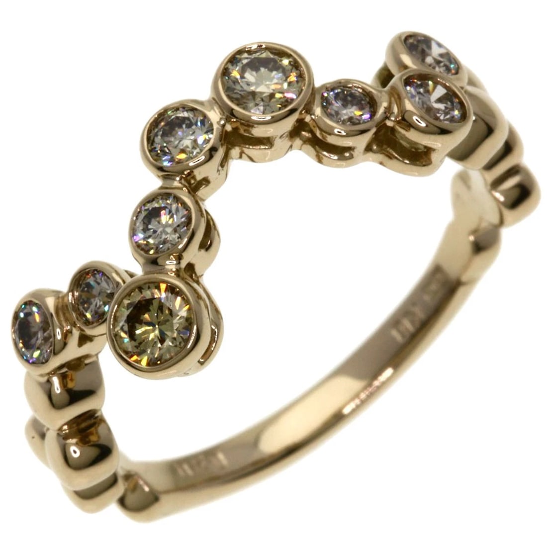 KASHIKEY BROWN DIAMOND BEZEL RING - 2