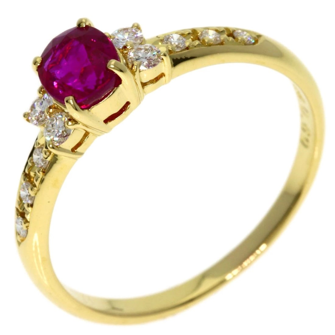TASAKI RUBY DIAMOND RING K18 YELLOW GOLD - 2