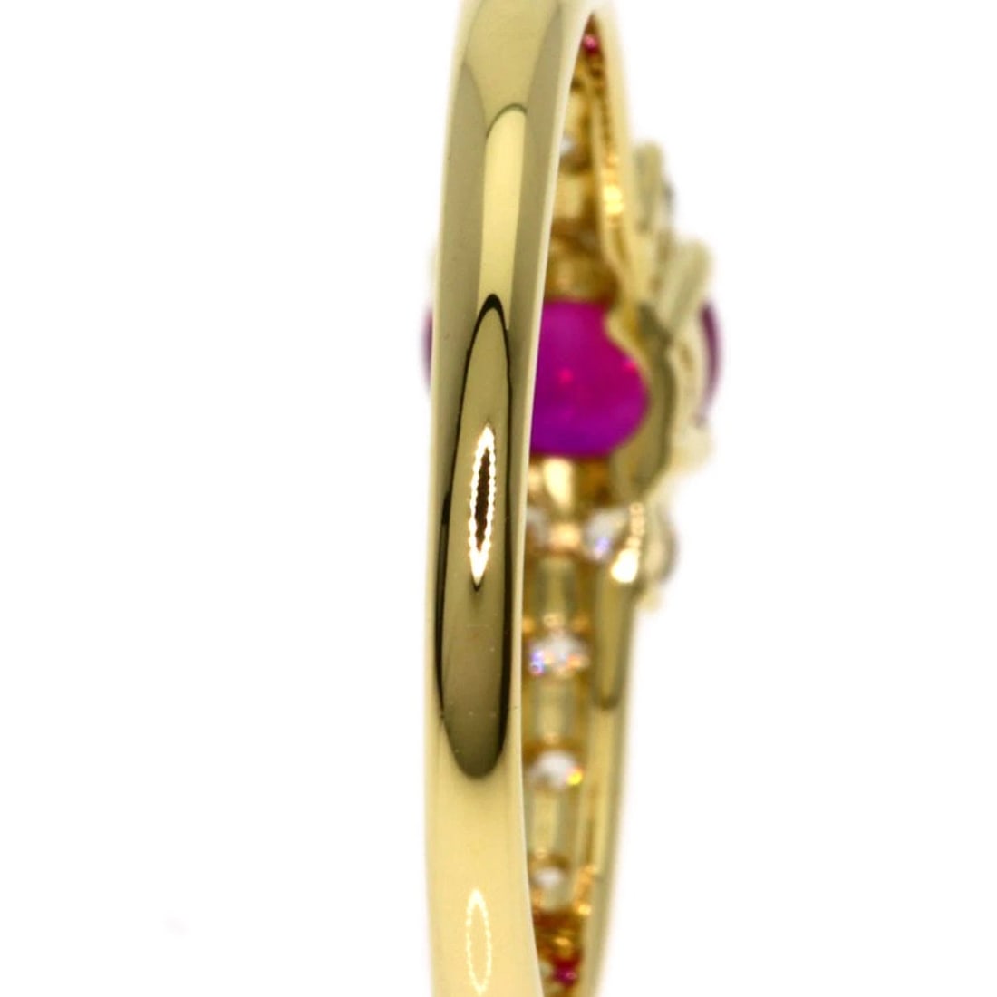 TASAKI RUBY DIAMOND RING K18 YELLOW GOLD - 7