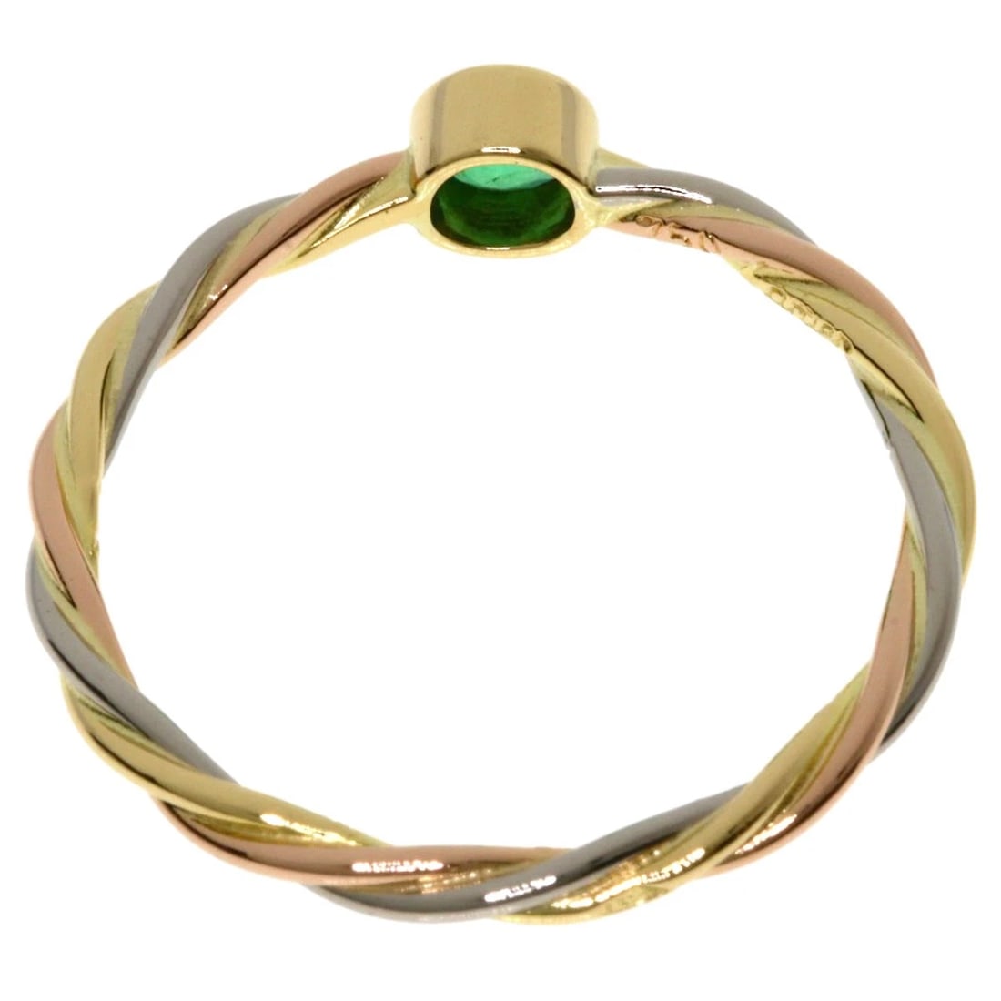 CARTIER TWIST EMERALD RING - 4