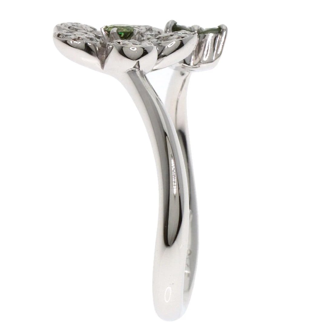 PONTE VECCHIO FLOWER MOTIF DIAMOND RING K18 WHITE GOLD (1 of 4)