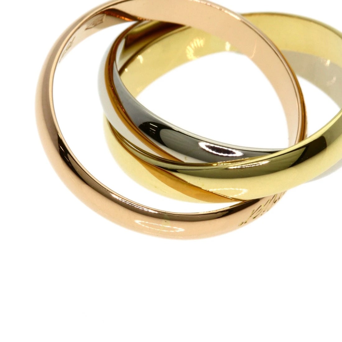 CARTIER TRINITY RING K18 YELLOW GOLD: CARTIER Trinity Ring K18 Yellow Gold Brand: CARTIER Type/Style: Ring Material: K18 Yellow Gold/18K Pink Gold/K18 White Gold, Color: Gold Size: 6.25 (US) Accessories: None Accessories Notice: When