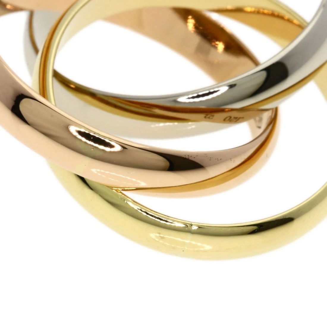 CARTIER TRINITY RING K18 YELLOW GOLD: CARTIER Trinity Ring K18 Yellow Gold Brand: CARTIER Type/Style: Ring Material: K18 Yellow Gold, Color: Gold Size: 6.5 (US) Accessories: None Accessories Notice: When purchasing pre-owned goods,