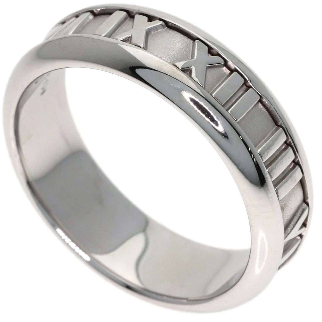 TIFFANY&CO. ATLAS RING K18 WHITE GOLD: TIFFANY&Co. Atlas Ring K18 White Gold Brand: TIFFANY&Co. Type/Style: Ring Material: K18 White Gold, Color: Silver Size: 9.75 (US) Accessories: None Accessories Notice: When purchasing pre-