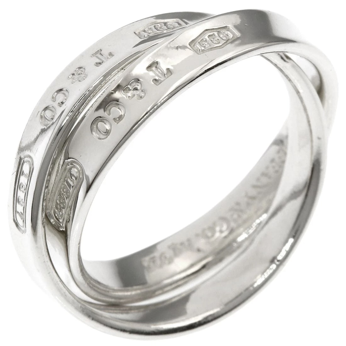 TIFFANY&CO. INTERLOCKING RING SILVER - 2