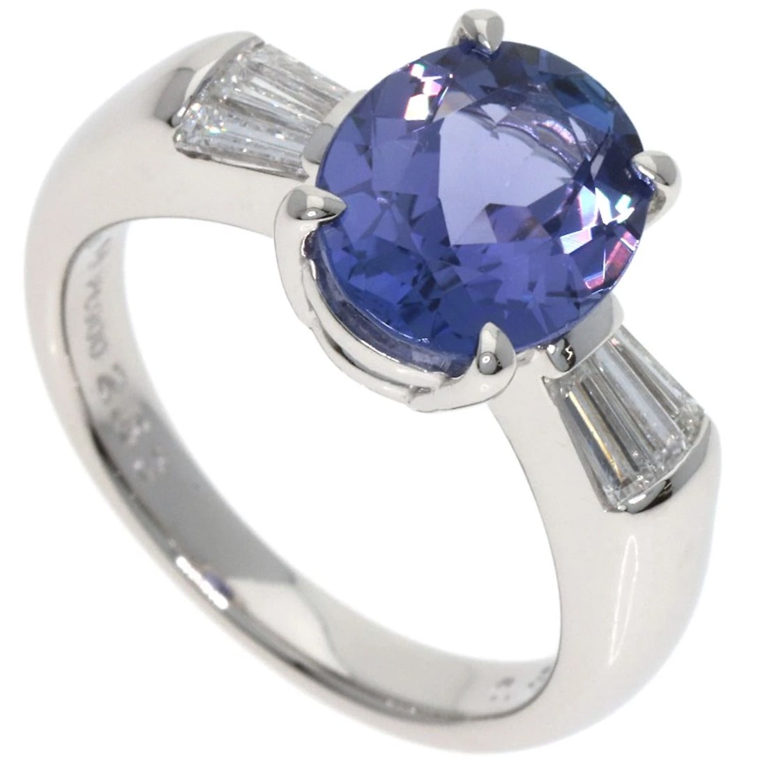 TASAKI TANZANITE DIAMOND RING PLATINUM PT900: TASAKI Tanzanite Diamond Ring Platinum PT900 Brand: TASAKI Type/Style: Ring Material: Platinum PT900, Color: Silver Size: 6 (US) Accessories: None Accessories Notice: When purchasing pre-o