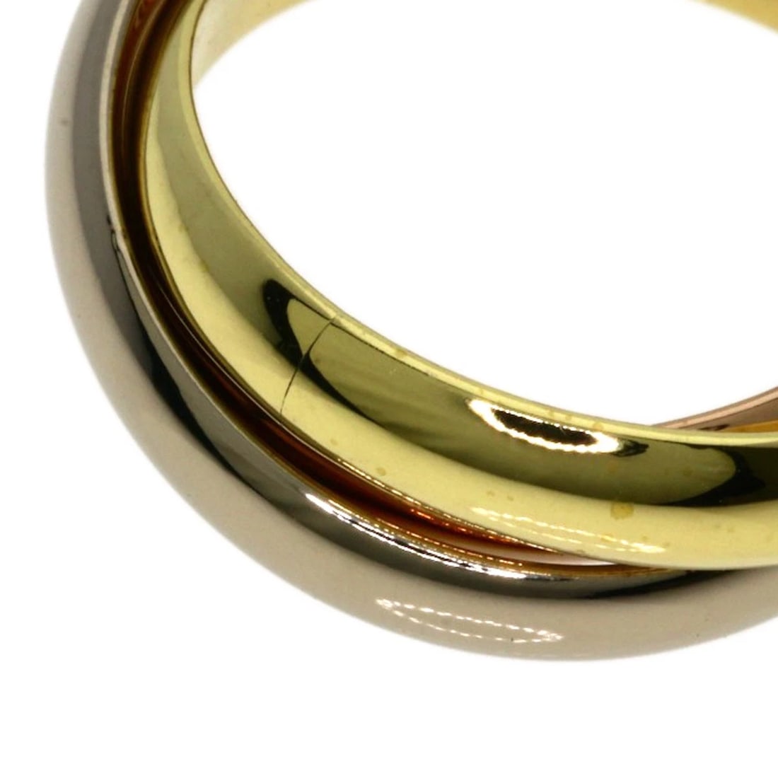 CARTIER TRINITY RING K18 YELLOW GOLD K18 WHITE GOLD: CARTIER Trinity Ring K18 Yellow Gold K18 White Gold Brand: CARTIER Type/Style: Ring Material: K18 Yellow Gold/K18 White Gold/18K Pink Gold, Color: Gold Size: 5 (US) Accessories: None Acces
