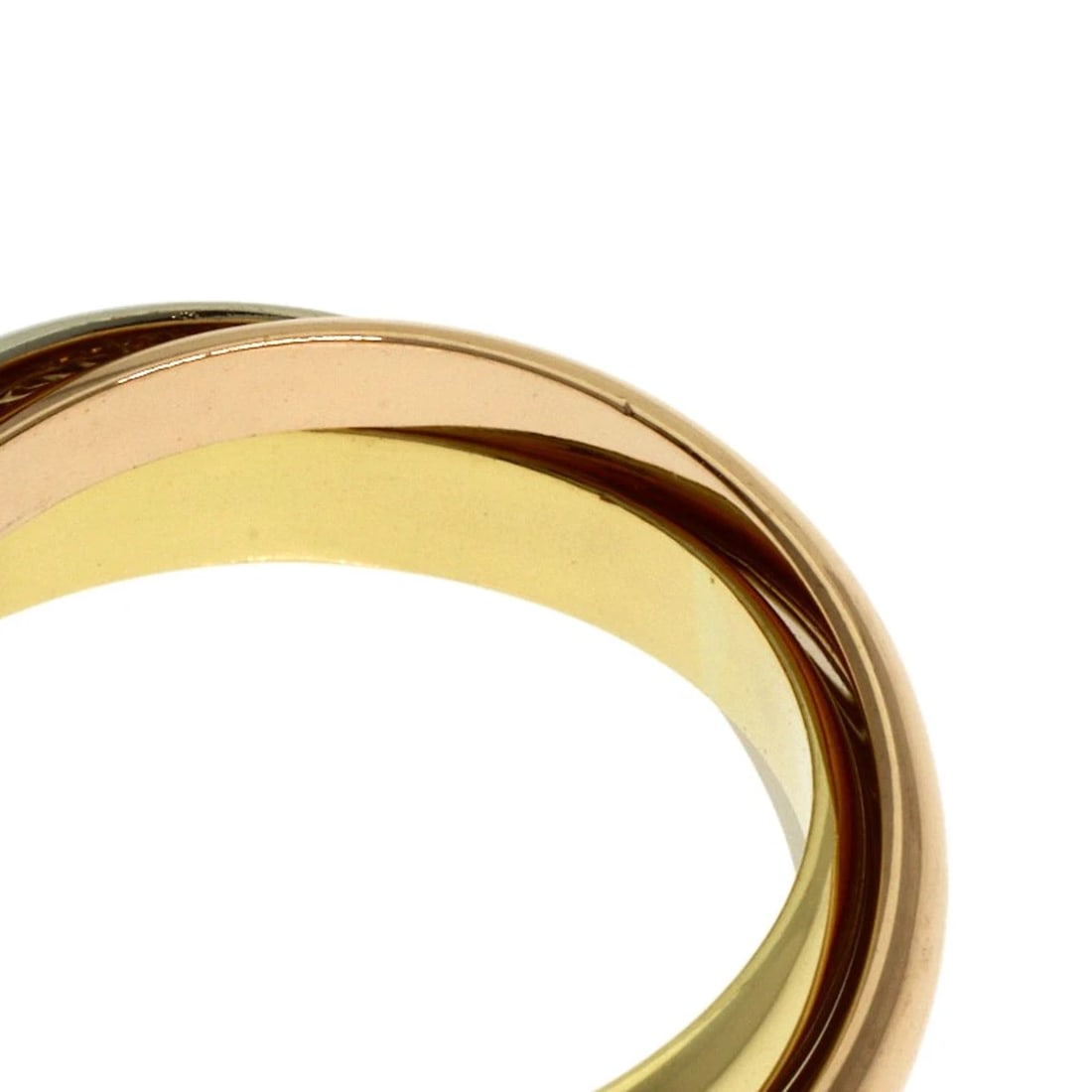 CARTIER TRINITY RING K18 YELLOW GOLD K18 WHITE GOLD: CARTIER Trinity Ring K18 Yellow Gold K18 White Gold Brand: CARTIER Type/Style: Ring Material: K18 Yellow Gold, Color: Gold Size: 8.25 (US) Accessories: None Accessories Notice: When purcha