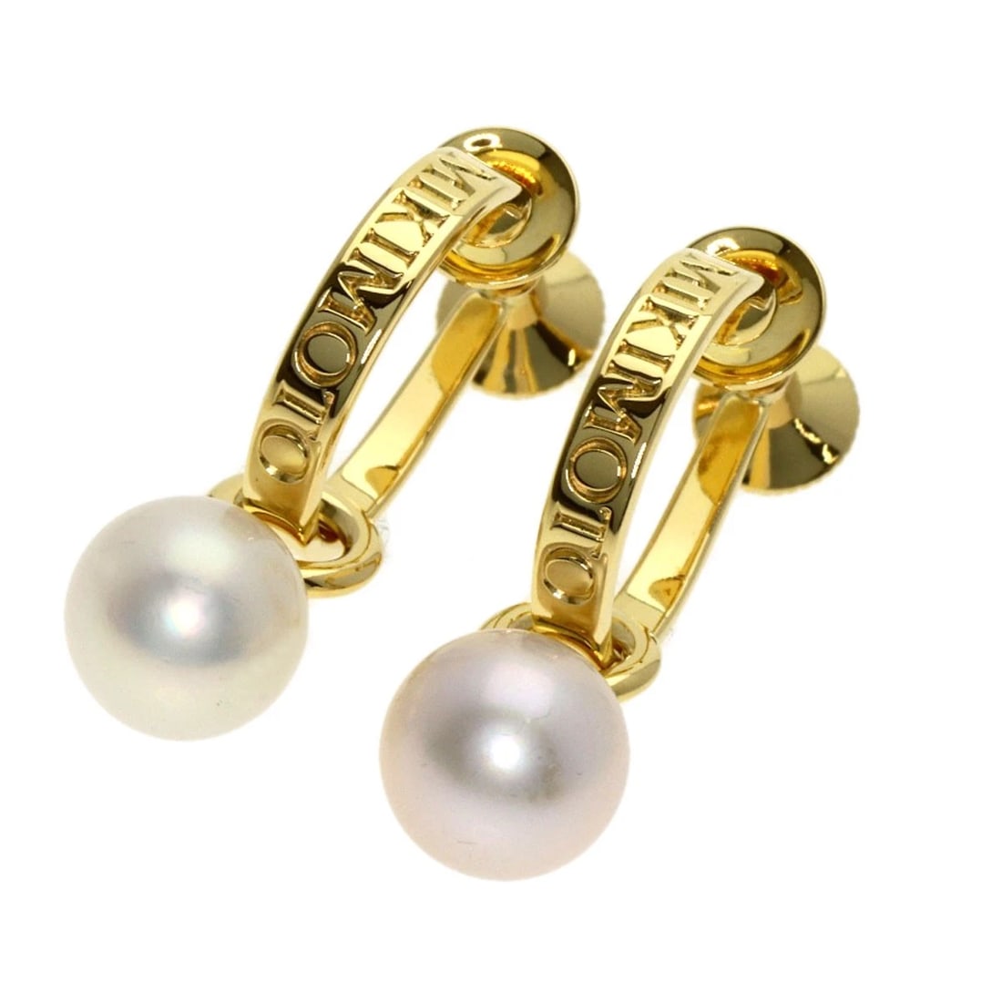 MIKIMOTO PEARL PEARL 2WAY EARRING K18 YELLOW GOLD (1 of 4)