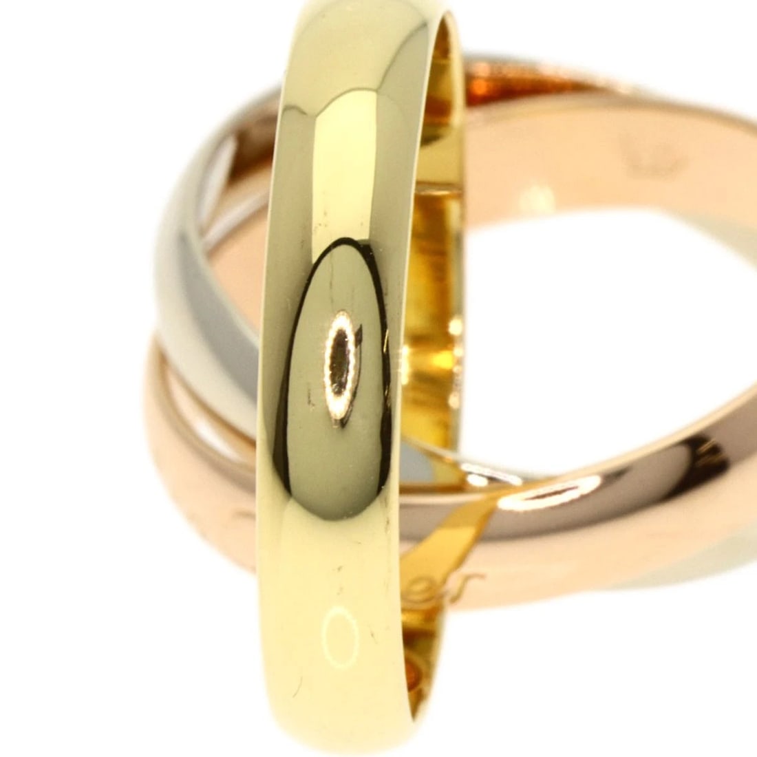 CARTIER TRINITY RING K18 YELLOW GOLD K18 WHITE GOLD: CARTIER Trinity Ring K18 Yellow Gold K18 White Gold Brand: CARTIER Type/Style: Ring Material: K18 Yellow Gold/K18 White Gold/18K Pink Gold, Color: Gold Size: 3.4(US size) Accessories: None