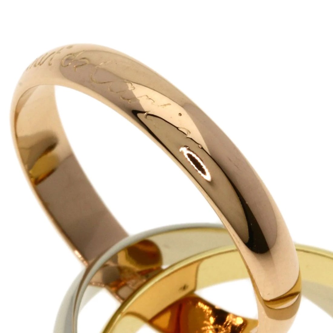 CARTIER TRINITY RING K18 YELLOW GOLD K18 WHITE GOLD: CARTIER Trinity Ring K18 Yellow Gold K18 White Gold Brand: CARTIER Type/Style: Ring Material: K18 Yellow Gold/K18 White Gold/18K Pink Gold, Color: Gold Size: 7 (US) Accessories: None Acces