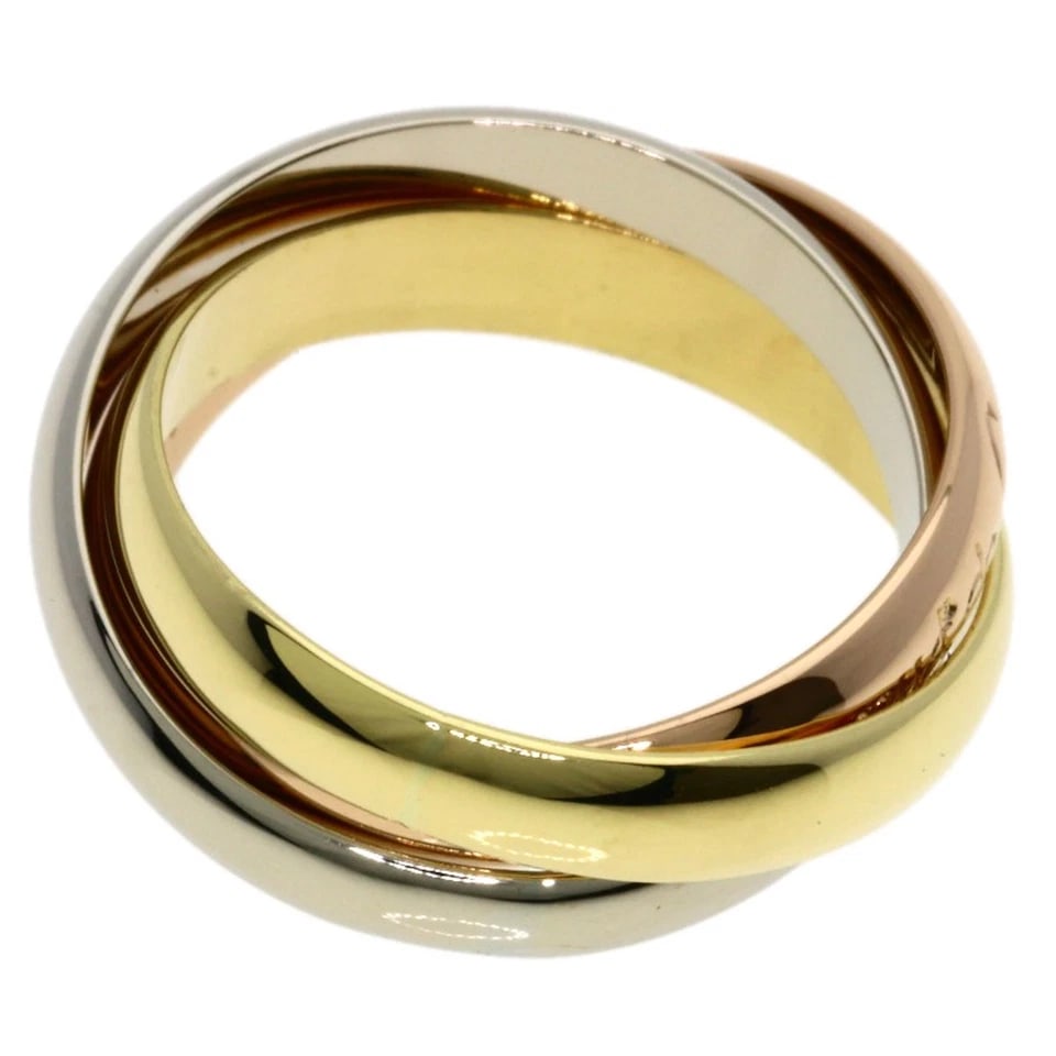 CARTIER TRINITY RING K18 YELLOW GOLD K18 WHITE GOLD: CARTIER Trinity Ring K18 Yellow Gold K18 White Gold Brand: CARTIER Type/Style: Ring Material: K18 Yellow Gold/K18 White Gold/18K Pink Gold, Color: Gold Size: 5.75 (US) Accessories: None Ac