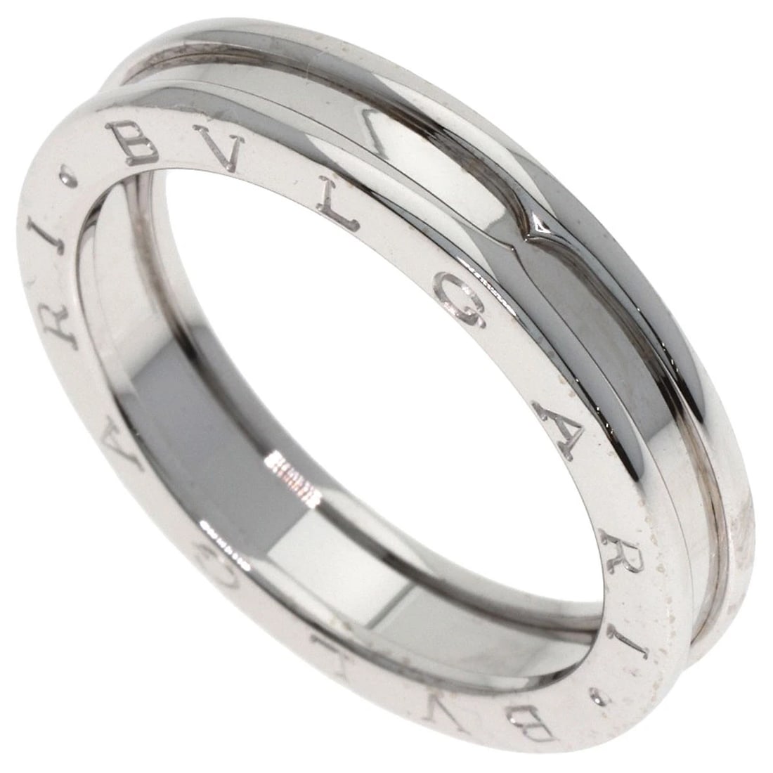 BVLGARI B.ZERO1 1 BAND RING K18 WHITE GOLD: BVLGARI B.zero1 1 band Ring K18 White Gold Brand: BVLGARI Type/Style: Ring Material: K18 White Gold, Color: Silver Size: 11.5 (US) Accessories: None Accessories Notice: When purchasing pre