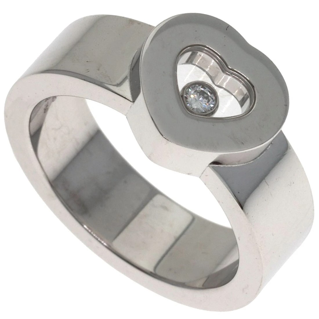 CHOPARD HAPPY DIAMOND RING K18 WHITE GOLD: Chopard Happy diamond Ring K18 White Gold Brand: Chopard Type/Style: Ring Material: K18 White Gold, Main Stone/Creation Natural Color: Silver Size: 6.5 (US) Accessories: None Accessories N