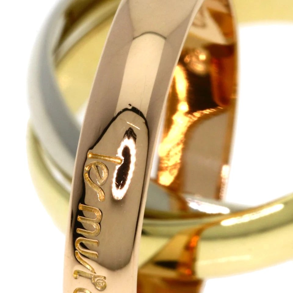 CARTIER TRINITY RING K18 YELLOW GOLD: CARTIER Trinity Ring K18 Yellow Gold Brand: CARTIER Type/Style: Ring Material: K18 Yellow Gold, Color: Gold Size: 5.25 (US) Accessories: None Accessories Notice: When purchasing pre-owned