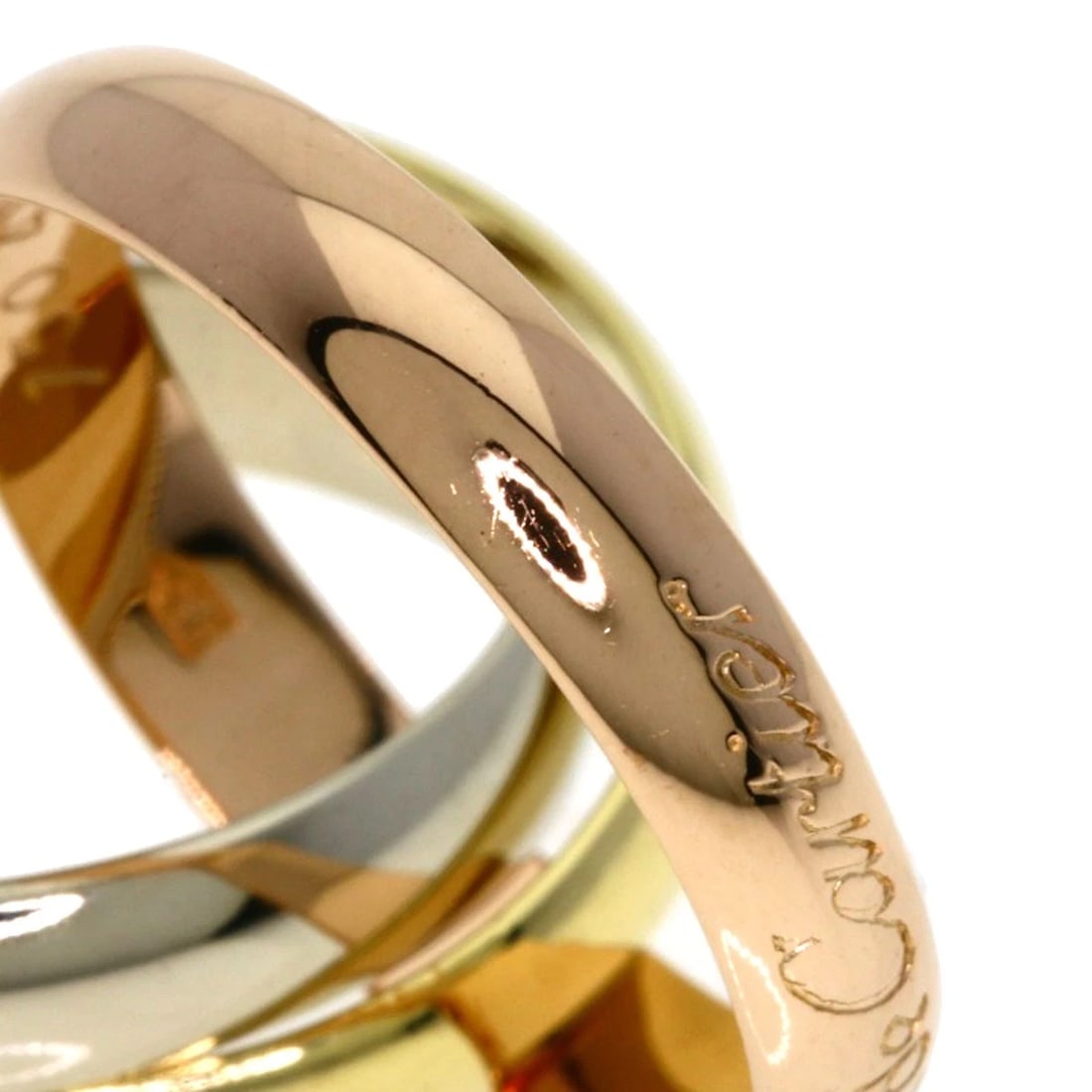 CARTIER TRINITY RING K18 YELLOW GOLD: CARTIER Trinity Ring K18 Yellow Gold Brand: CARTIER Type/Style: Ring Material: K18 Yellow Gold/K18 White Gold/18K Pink Gold, Color: Gold Size: 5 (US) Accessories: None Accessories Notice: