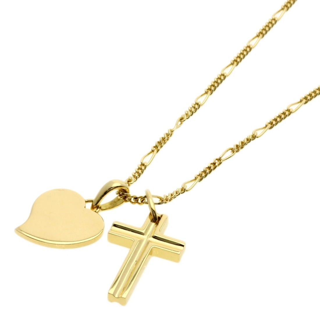 BVLGARI CROSS HEART NECKLACE K18 YELLOW GOLD: BVLGARI Cross Heart Necklace K18 Yellow Gold Brand: BVLGARI Type/Style: Necklace Material: K18 Yellow Gold, Color: Gold Size: Chain Length:19.7inch/50cm Chain Width:0.8inch/2.1mm Top