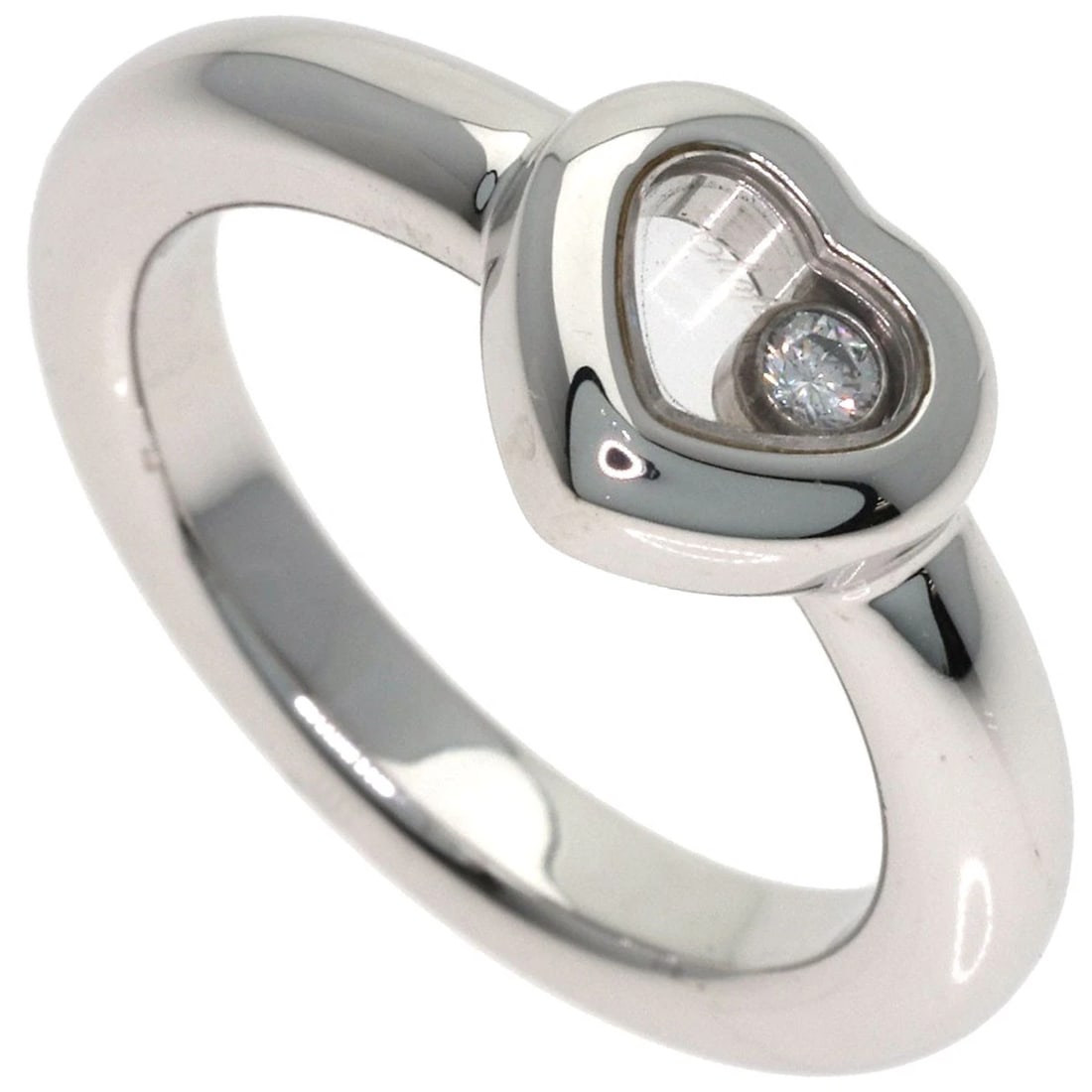 CHOPARD HAPPY DIAMOND RING K18 WHITE GOLD: Chopard Happy diamond Ring K18 White Gold Brand: Chopard Type/Style: Ring Material: K18 White Gold, Main Stone/Creation Natural Color: Silver Size: 5.25 (US) Accessories: None Accessories Notice: