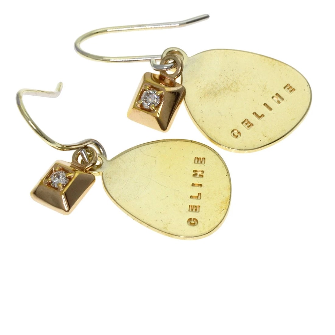 CELINE CELINE DIAMOND LOGO EARRING SILVER - 4