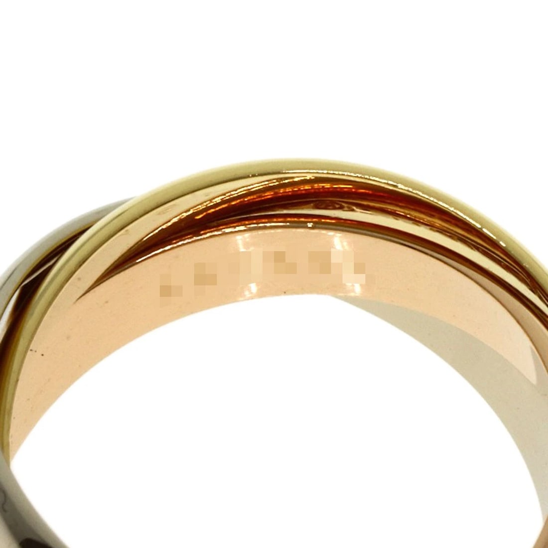 CARTIER TRINITY RING K18 YELLOW GOLD K18 WHITE GOLD: CARTIER Trinity Ring K18 Yellow Gold K18 White Gold Brand: CARTIER Type/Style: Ring Material: K18 Yellow Gold/K18 White Gold/18K Pink Gold, Color: Gold Size: 4.5 (US) Accessories: None Accessories