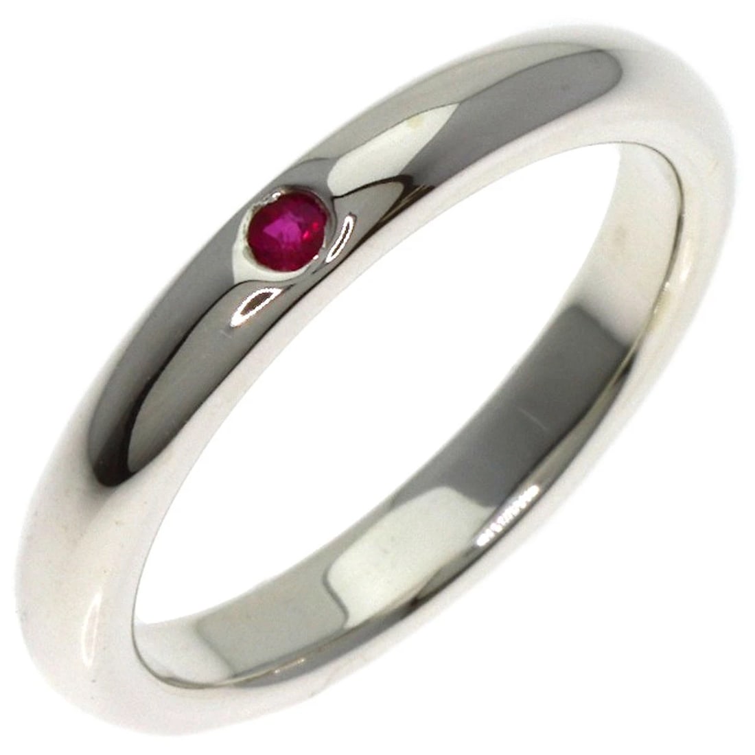 TIFFANY&CO. STACKING BAND RUBY RING SILVER - 2