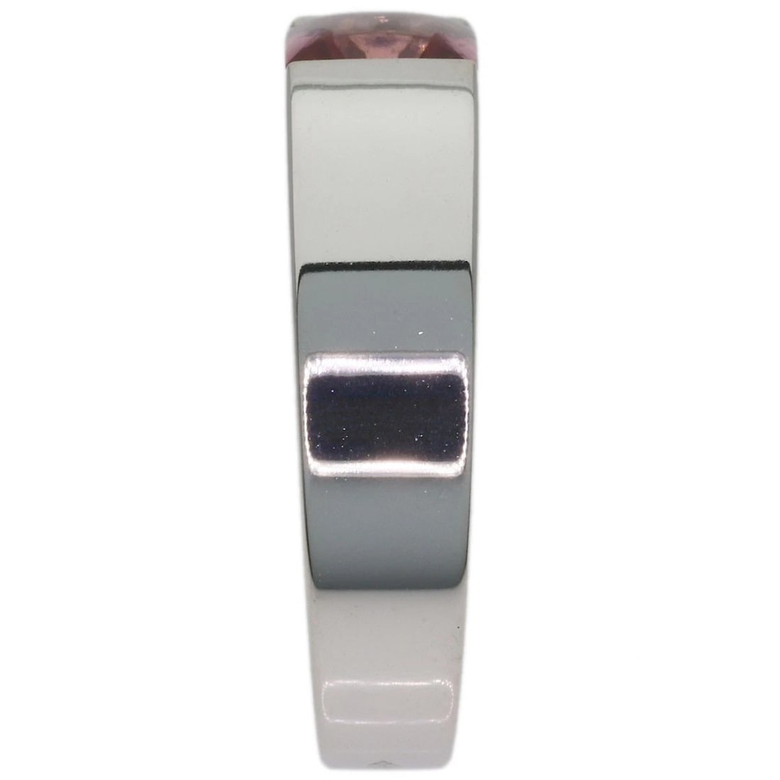 CARTIER TANK PINK TOURMALINE RING K18 WHITE GOLD: CARTIER Tank Pink Tourmaline Ring K18 White Gold Brand: CARTIER Type/Style: Ring Material: K18 White Gold, Color: Silver Size: 6.25 (US) Accessories: None Accessories Notice: When purchasi