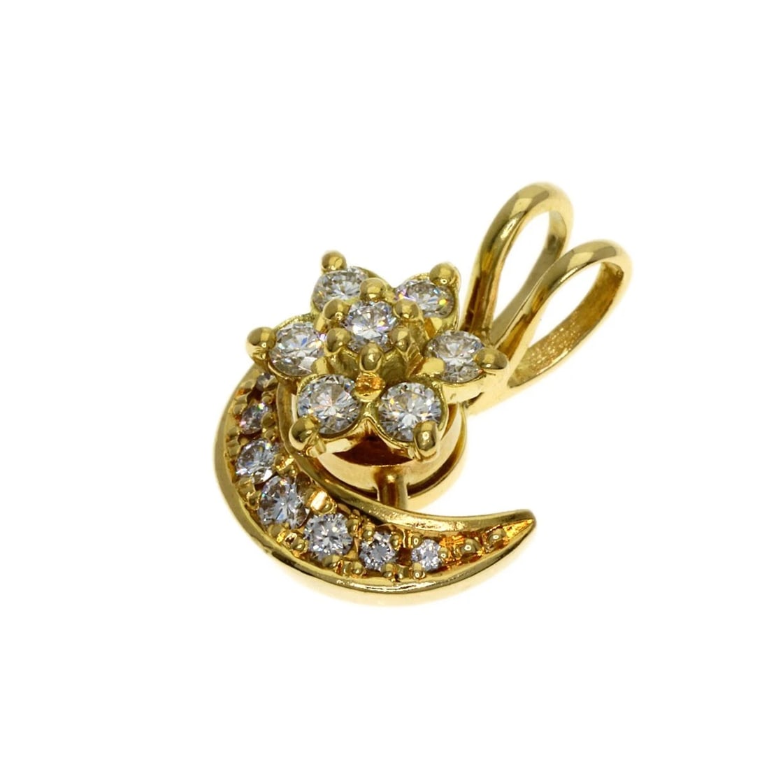 WALTHAM DIAMOND STAR MOON MOTIF PENDANT TOP (1 of 3)