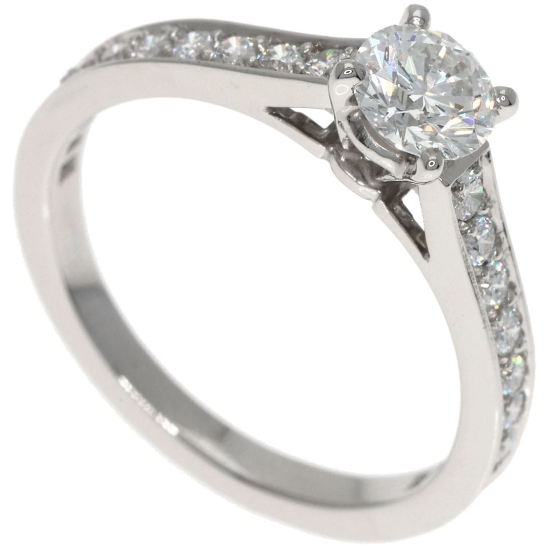 CARTIER SOLITAIRE DIAMOND RING PLATINUM PT950: CARTIER Solitaire Diamond Ring Platinum PT950 Brand: CARTIER Type/Style: Ring Material: Platinum PT950, Main Stone/Creation Natural Color: Silver Size: 4.5 (US) Accessories: None Accessori