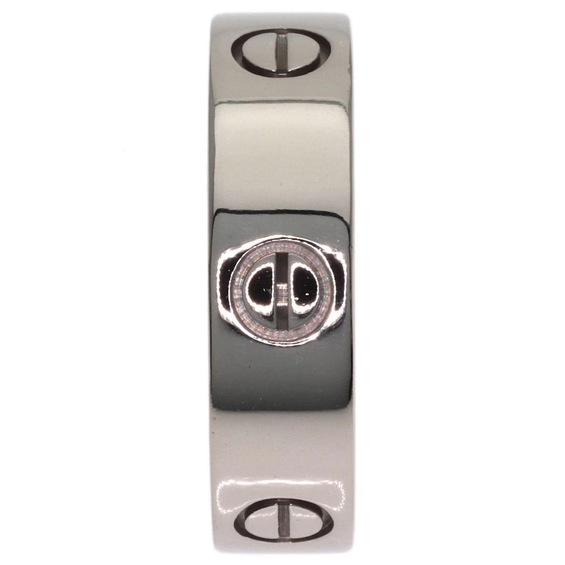 CARTIER LOVE RING K18 WHITE GOLD: CARTIER love Ring K18 White Gold Brand: CARTIER Type/Style: Ring Material: K18 White Gold, Color: Silver Size: 9.75 (US) Accessories: None Accessories Notice: When purchasing pre-owned goo