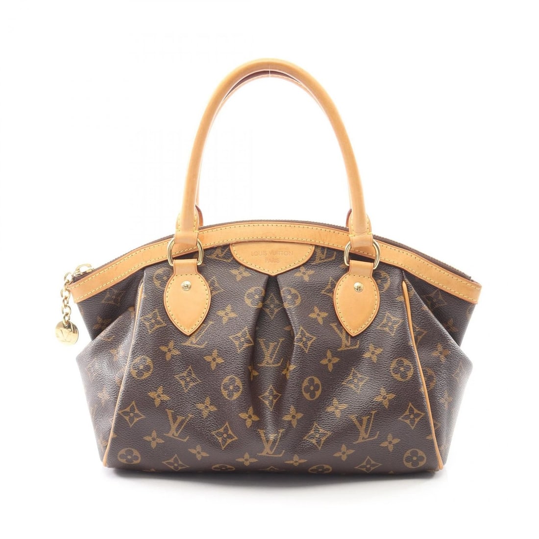 LOUIS VUITTON TIVOLI PM HANDBAG: LOUIS VUITTON Tivoli PM Handbag Brand: LOUIS VUITTON Type/Style: Handbag Material: Monogram ? PVC coated canvas ? leather Color: Brown?ish colors Size: H:22cm x W:29cm x D:14cm (H:8.7" x W:11.4" x