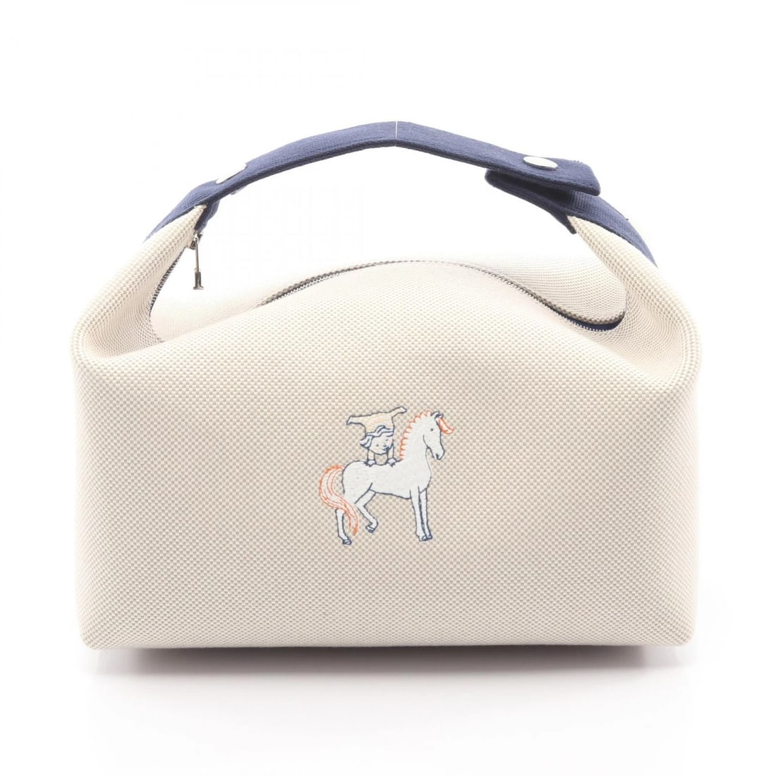 HERMES BRIDE A BRAC GM CABRIOLET HANDBAG: HERMES Bride a Brac GM Cabriolet Handbag Brand: HERMES Type/Style: Handbag Material: canvas Color: Beige?ish colors ? Navy?ish colors Size: H:13cm x W:25cm x D:14cm (H:5.1" x W:9.8" x D:5.5")