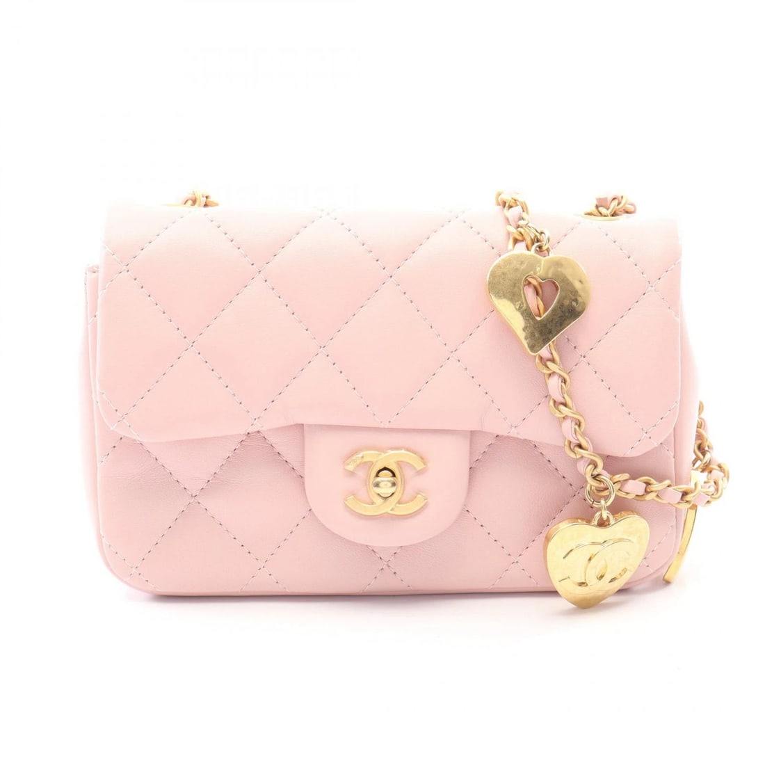 CHANEL MINI MATELASSE SHOULDER BAG: CHANEL Mini Matelasse Shoulder Bag Brand: CHANEL Type/Style: Shoulder Bag Material: Lambskin (sheep leather) Color: Pink?ish colors Size: H:13cm x W:18cm x D:6cm (H:5.1" x W:7.1" x D:2.4") Accesso