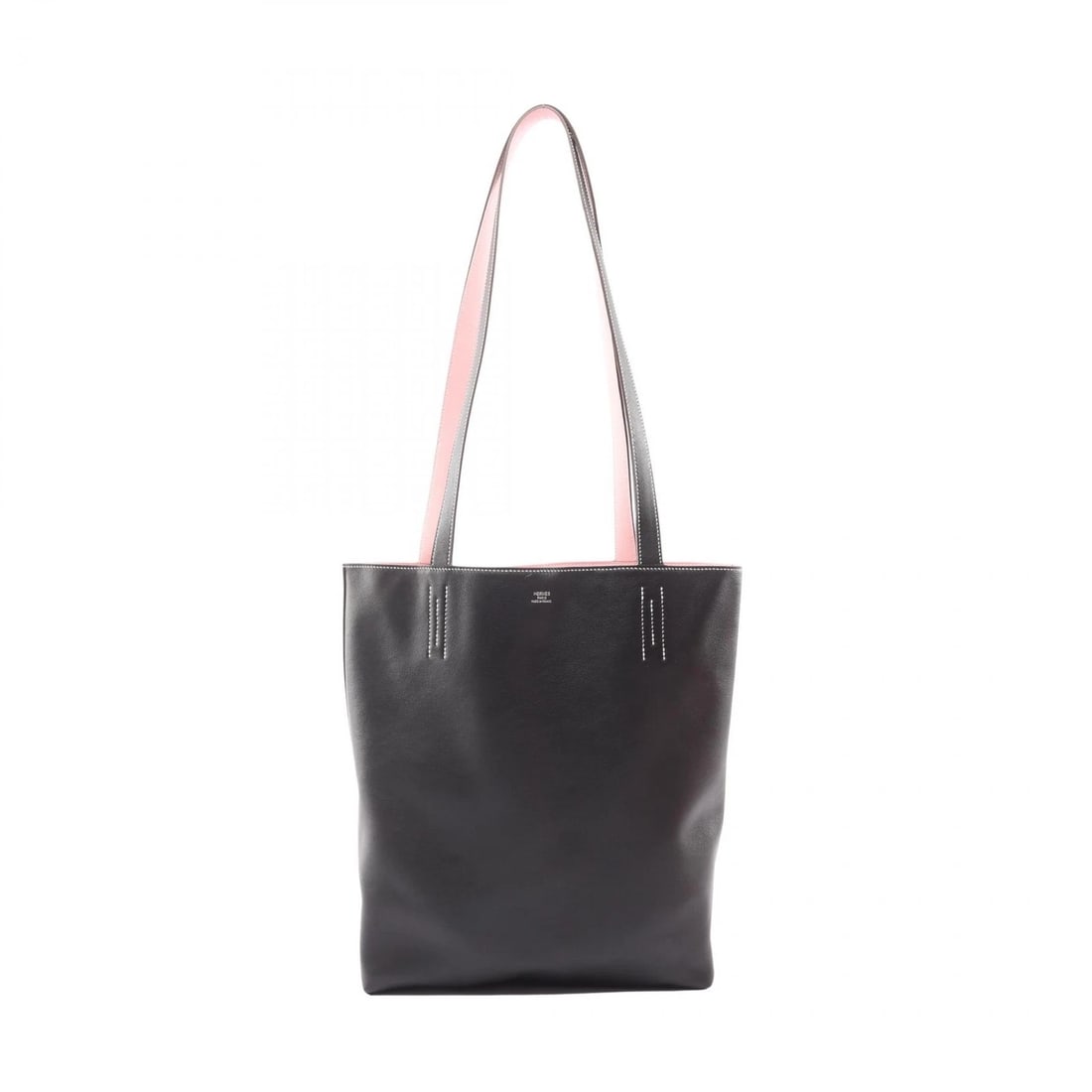 HERMES NEO DOUBLE SENSE 35 TOTE REVERSIBLE SHOULDER BAG: HERMES Neo Double Sense 35 Tote reversible shoulder Bag Brand: HERMES Type/Style: Tote Bag Material: Vaux Swift leather ? leather ? Vaux Swift leather Color: Evennes / Black?ish colors ? Pink?ish