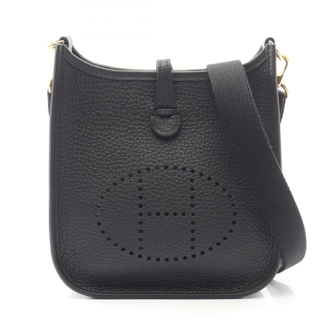HERMES EVELYNE TPM AMAZON SHOULDER CROSSBODY BAG: HERMES Evelyne TPM Amazon Shoulder Crossbody Bag Brand: HERMES Type/Style: Shoulder Bag Material: Taurillon Clemence ? leather ? Taurillon Clemence Color: Black?ish colors Size: H:18cm x W:16.5cm x