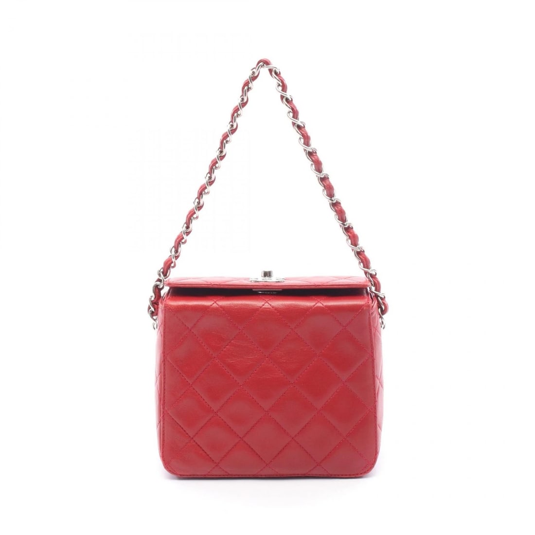 CHANEL MATELASSE CHAIN HANDBAG LAMBSKIN: CHANEL Matelasse Chain Handbag Lambskin Brand: CHANEL Type/Style: Handbag Material: Lambskin (sheep leather) Color: Red?ish colors Size: H:13cm x W:16cm x D:7.5cm (H:5.1" x W:6.3" x D:3.0") Handle?42c