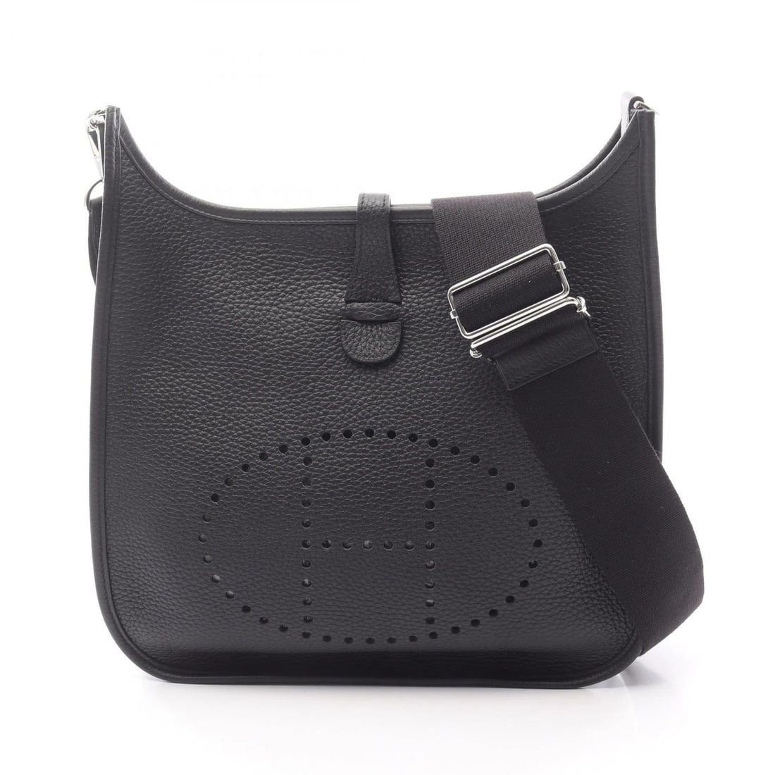 HERMES EVELYNE SHOULDER CROSSBODY BAG: HERMES Evelyne Shoulder crossbody Bag Brand: HERMES Type/Style: Shoulder Bag Material: Taurillon Clemence ? leather ? Taurillon Clemence Color: Noir Black / Black?ish colors Size: H:26.5cm x W:28cm x 