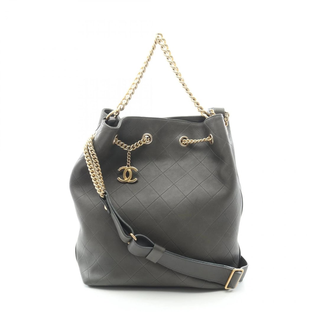CHANEL MATELASSE CHAIN CROSSBODY SHOULDER BAG: CHANEL Matelasse chain crossbody Shoulder Bag Brand: CHANEL Type/Style: Shoulder Bag Material: leather Color: Green?ish colors Size: H:33cm x W:27cm x D:15cm (H:13.0" x W:10.6" x D:5.9") Handle?35cm(1
