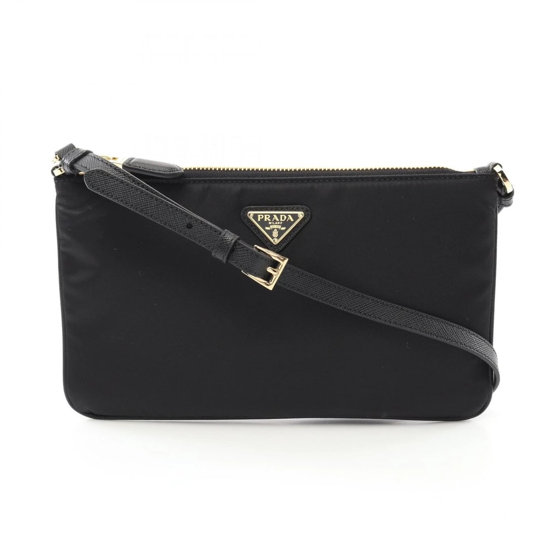 PRADA TESSUTO+SAFFIANO SHOULDER BAG: PRADA TESSUTO+SAFFIANO Shoulder Bag Brand: PRADA Type/Style: Shoulder Bag Material: Nylon ? Saffiano leather Color: Black?ish colors Size: H:14cm x W:24cm x D:1cm (H:5.5" x W:9.4" x D:0.4") Access