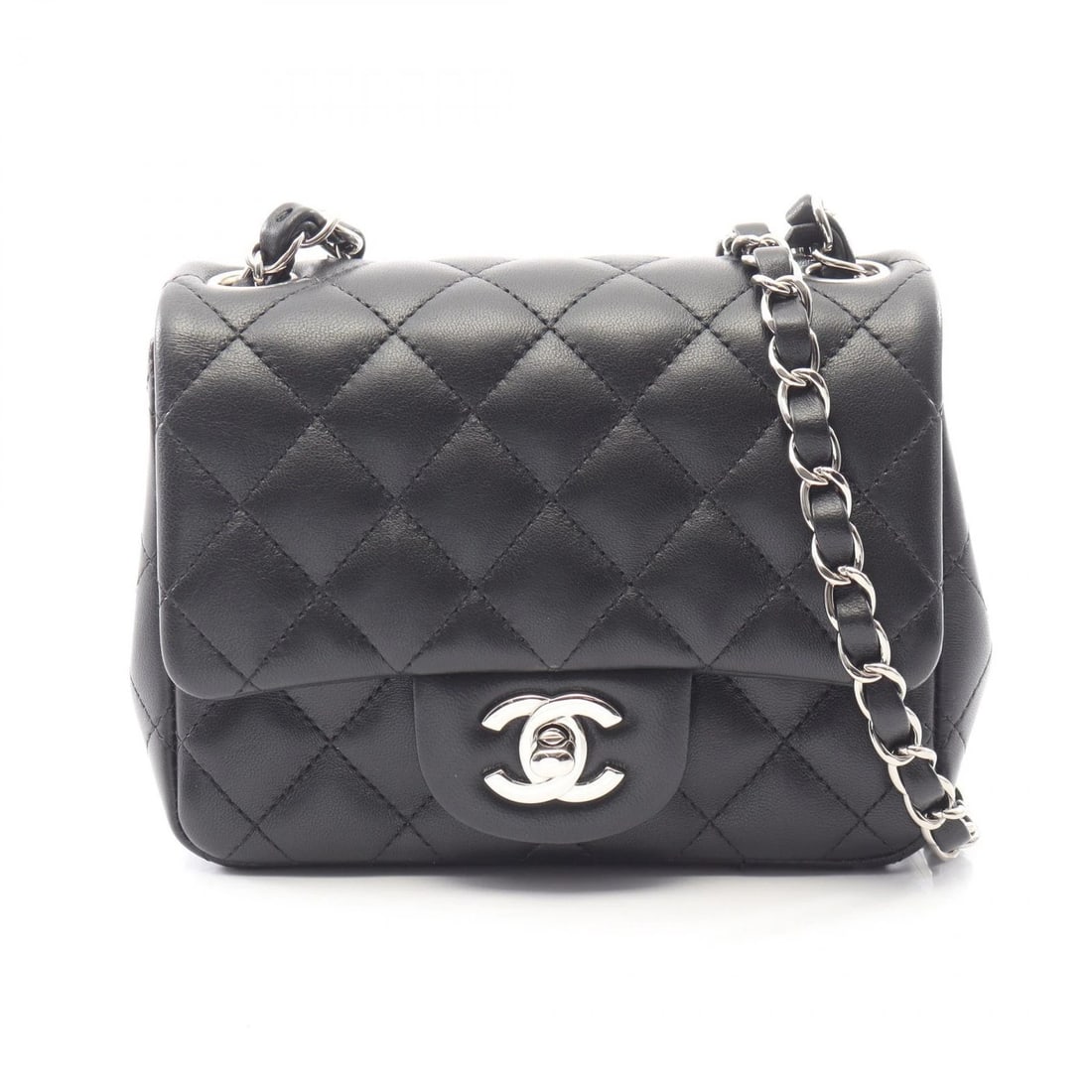 CHANEL MINI MATELASSE CHAIN CROSSBODY SHOULDER HAND BAG: CHANEL Mini Matelasse chain crossbody Shoulder hand Bag Brand: CHANEL Type/Style: Shoulder Bag Material: Lambskin (sheep leather) Color: Black?ish colors Size: H:13cm x W:17cm x D:8cm (H:5.1" x W:6.7"