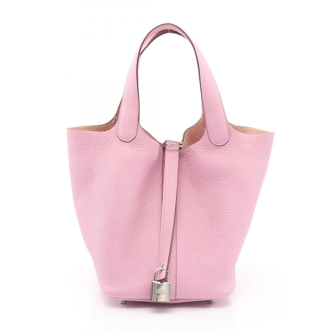 HERMES PICOTIN LOCK PM TOTE HANDBAG: HERMES Picotin Lock PM tote Handbag Brand: HERMES Type/Style: Handbag Material: Taurillon Clemence ? leather ? Calfskin (cowhide) ? Taurillon Clemence Color: Mauve sylvestre / Pink?ish colors Size: H: