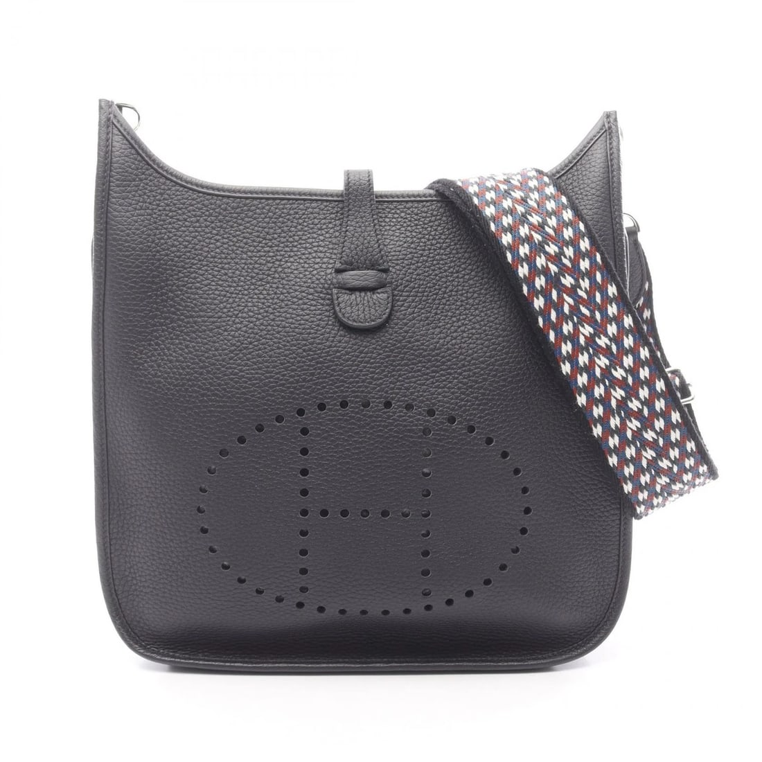 HERMES EVELYNE 3 PM SHOULDER CROSSBODY BAG: HERMES Evelyne 3 PM Shoulder crossbody Bag Brand: HERMES Type/Style: Shoulder Bag Material: Taurillon Clemence ? leather ? Taurillon Clemence Color: Blue nuit / Blue?ish colors Size: (H:10.4" x W:11.0